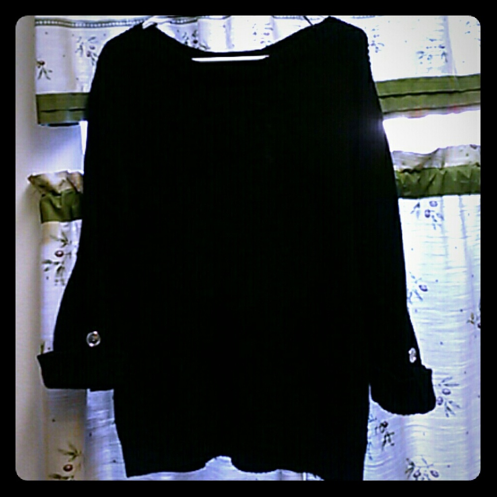 Karen Scott black Sweater SZ L
